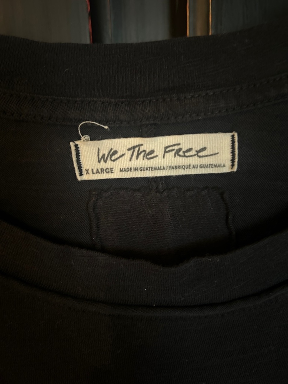 We The Free Black Crew Neck Long Sleeve T Shirt Dress Sz XL - Picture 3 of 5